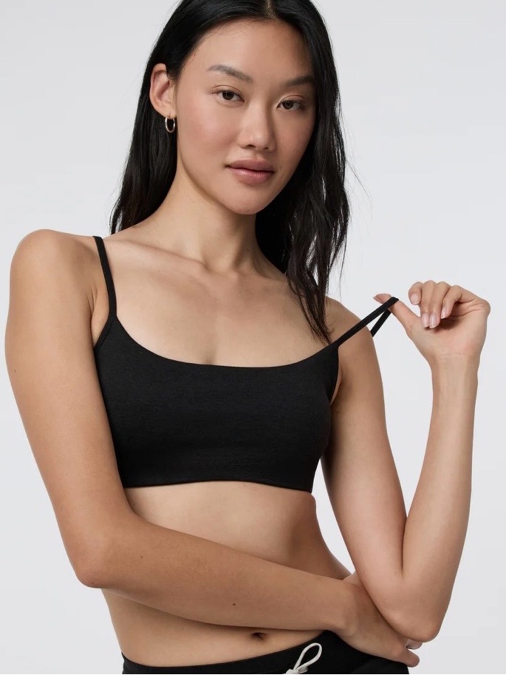 Vuori Halo Essential Bra in Black Heather